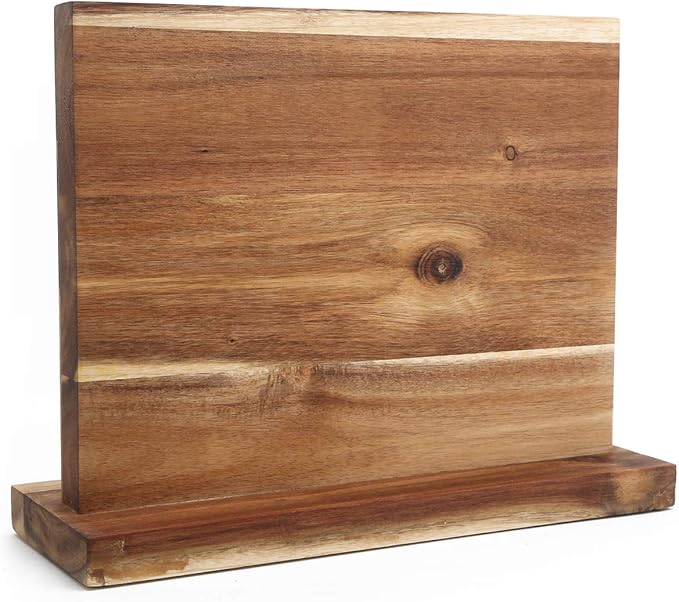 Resafy Magnetic Knife Holder,Acacia Wood Magnetic Knife Block 12 Inches,Rack Magnetic Universal Stands with Strong Enhanced Magnets Strip Protects Blades Easy to Identify Without Knifves for Kitchen
