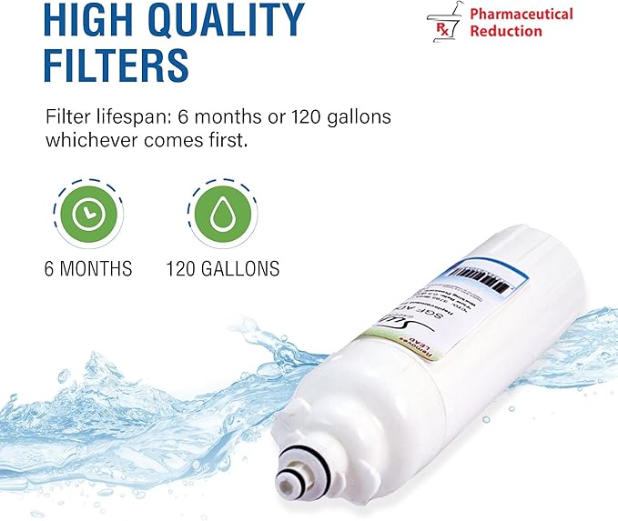 Swift Green Filters SGF-ADQ401 Rx Compatible for ADQ73613401,LT800P Pharmaceuticals Refrigerator Water Filter (3 Pack),Made in USA