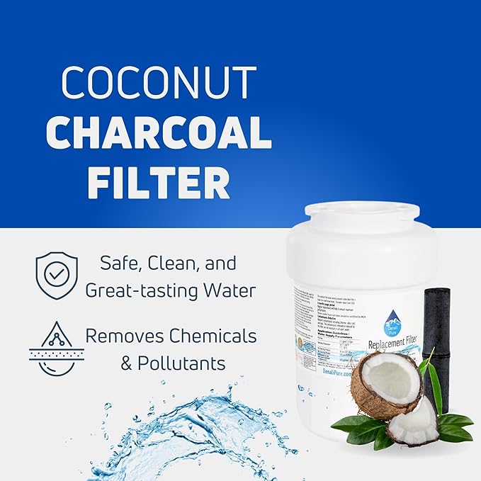 2-Pack Replacement for General Electric DSS25KSRBSS Refrigerator Water Filter - Compatible with General Electric MWF, MWFP Fridge Water Filter Cartridge