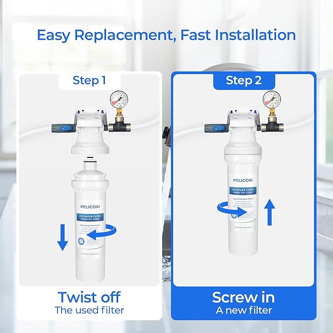 IOMQ Ice Machine Water Filter Cartridge, Compatible with Ice-O-Matic IFQ Series IFQ1, IFQ2 Water Filtration Systems, 1 Pack