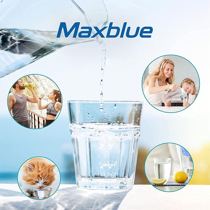 Maxblue UKF8001 Refrigerator Water Filter, Replacement for Maytag UKF8001, EDR4RXD1, EveryDrop Filter 4, Whirlpool 4396395, UKF8001AXX-200, Kenmore 469006, 469992, Puriclean II, Pack of 1