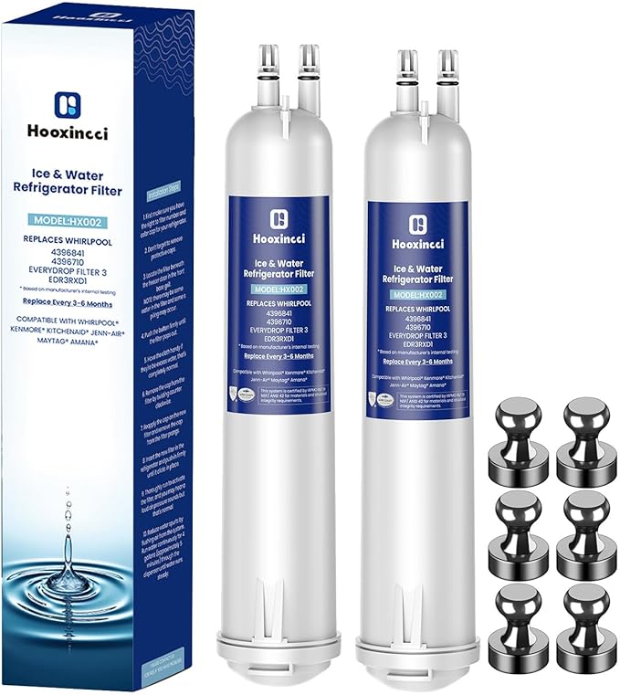 4396841 EDR3RXD1 Water Filter Replacement for Filter 3,4396710,46-9083,46-9030,KAD3RXD1,WHR3RXD1,9030, 9083,2 IN1,2 Packs