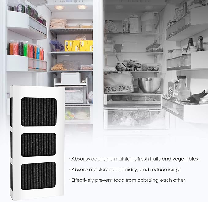 GLACIER FRESH Replacement for Frigidaire Refrigerator Air Filter, Compatible with PAULTRA2, Pureair Ultra 2, Pure Air Ultra 2, Pureair Ultra ii, Electrolux 242047805, 5303918847, EAP12364179 (4 Pack)