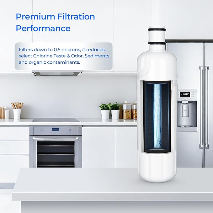 TEEHAY W10413645A Water Filter 2 Replacement, Compatible with Everydrop Filter 2, EDR2RXD1, Whirlpool WHR2RXD1, P9KB2L, P9RFKB2L, Whirlpool WRX986SIHZ, WRF757SDHZ, WRF767SDHZ, WRF736SDAM, 3 Pack