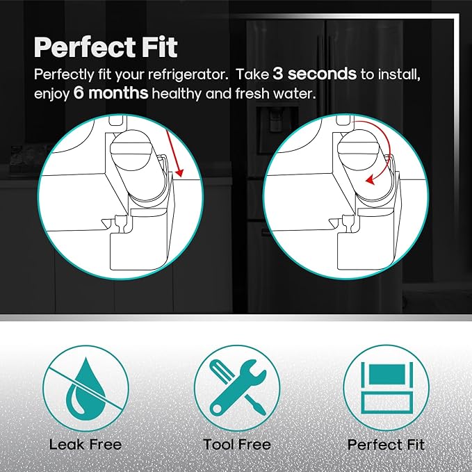 ICEPURE Refrigerator Water Filter Replacement for GE GSWF, Smart Water 238C2334P001, Kenmore 46-9914, 469914, 9914, Utilizes Advanced Activate Coconut Carbon Block, NSF/ANSI 53 Certified, Pack of 3