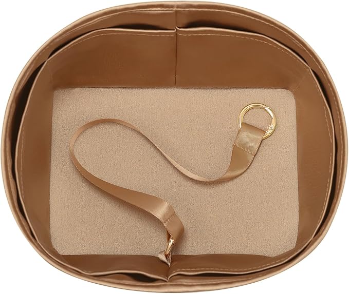Silky Bag Insert Fit for Hermes Picotin 18/22, Silky Purse Organizer, Lightweight and Silk Touch (Fits PC18, Chai)