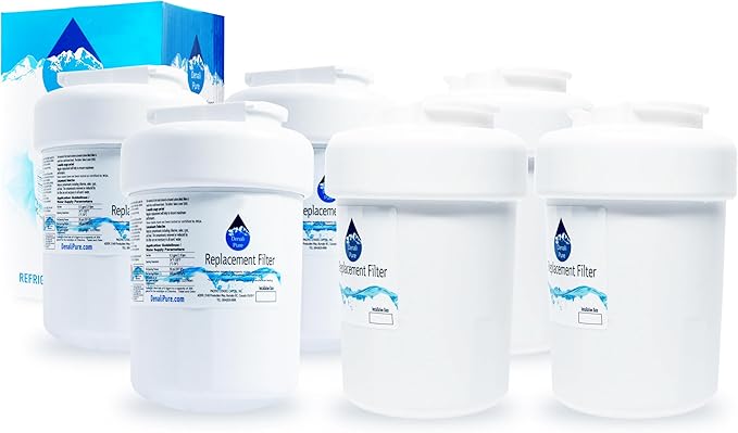6-Pack Replacement for General Electric GFSS6KKYASS Refrigerator Water Filter - Compatible with General Electric MWF, MWFP Fridge Water Filter Cartridge