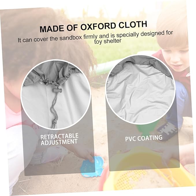 BESPORTBLE 6-Sided Boys and Girls Sandbox Cover Oxford Cloth Weatherproof Non-Fading Easy Drawstring Closure