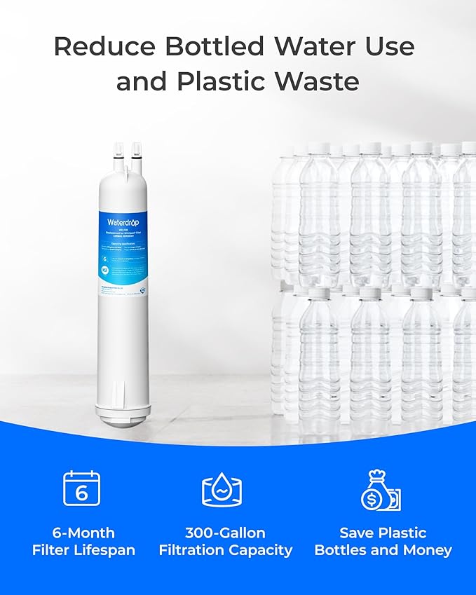 Waterdrop 4396841 Replacement for Everydrop® Filter 3, EDR3RXD1, 4396710, Kenmore® 46-9083, 46-9030, Refrigerator Water Filter,1 Filter