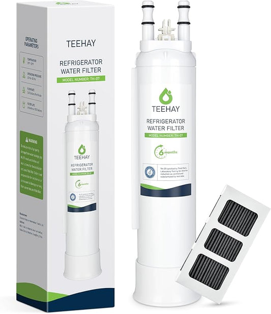 TEEHAY PWF-1 FPPWFU01 Water Filter & PureAir Ultra II PAULTRA2 Air Filter Combo, Compatible with Frigidaire FRIGCOMBO13, FRSS26L3AF, FRSS2333AS, FRSC2333AS, FRSS2323AB, 1 Combo