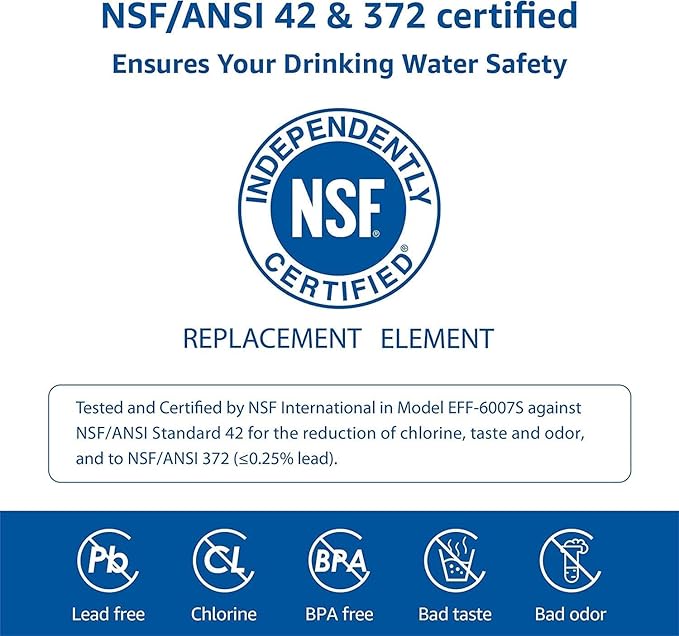 Waterspecialist UKF8001 Water Filter, Replacement for EveryDrop® Filter 4, Whirlpool EDR4RXD1, 4396395, Wrx735sdbm00, Mfi2570fez Msd2651heb, Krfc300ess01, Pack of 2