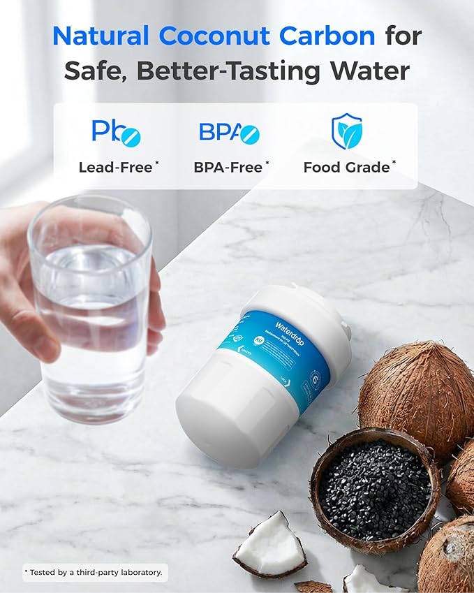 Waterdrop WD-F13 Water Filter, Replacement for GE® SmartWater® MWF®, MWFINT, MWFP, MWFA, GWF, HDX FMG-1, Kenmore® 9991, GSE25GSHECSS, WFC1201