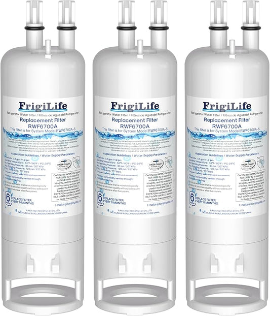 RWF6700A Refrigerator Water Filter Replacement for EDR1RXD1, Everydrop® Filter 1, W10295370A, W10295370, 46-9081, 46-9930, EDR1RXD1B, P4RFWB, P8RFWB2L, WHR1RXD1, KAD1RXD1, WD-F38, 3Pack
