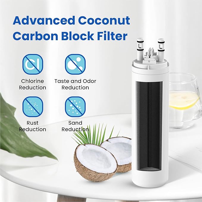WF3CB Water Filter Replacement, HP006 Compatible with Frigidaire WF3CB, Pure Source 3, WF425, 706465, 242069601, 242086201, 242017800, Height 9 inches, 3 Count