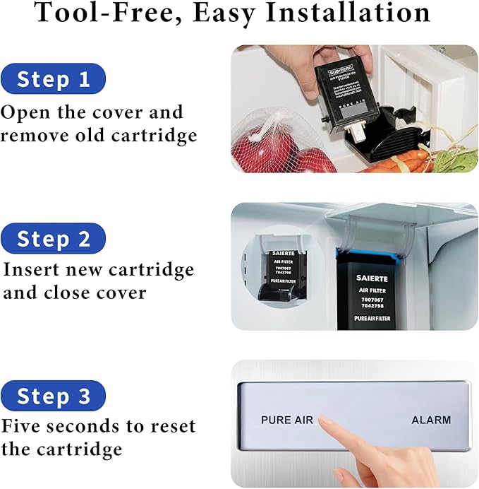 Air Filter Replacement Compatible with Sub-Zero Refrigerator Air Purification Cartridge 7042798, 7007076, 7007067