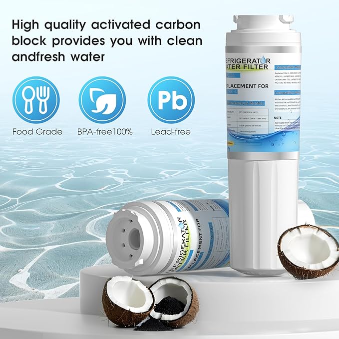 WRF555SDFZ WRF535SWHZ WRX735SDHZ WRX735SDBM WRF555SDHV WRF535SWHV Water Filter Replacement for Whirlpool,Everydrop filter 4,Maytag UKF8001 MFI2269VEM,Kitchenaid krfc300ess by WXOXIMI