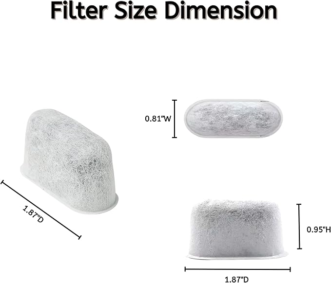 24 Nispira Activated Charcoal Water Filters Replacement Compatible with Cuisinart Coffee Machine Part DCC-RWF