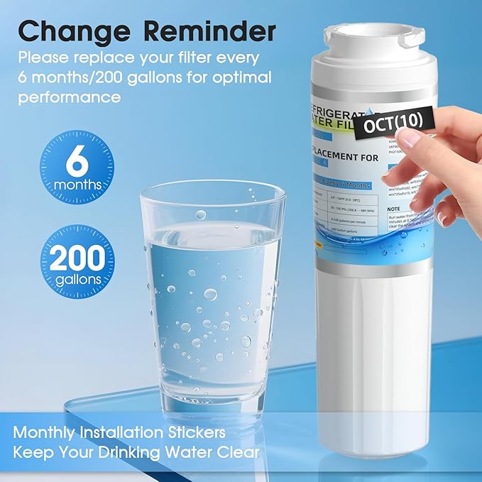 WRF555SDFZ WRF535SWHZ WRX735SDHZ WRX735SDBM WRF555SDHV WRF535SWHV Water Filter Replacement for Whirlpool,Everydrop filter 4,Maytag UKF8001 MFI2269VEM,Kitchenaid krfc300ess by WXOXIMI