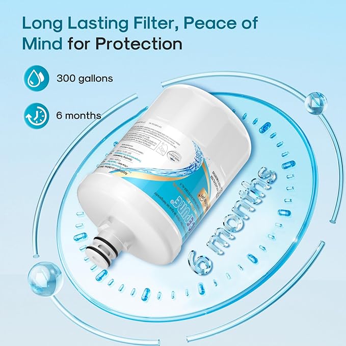 ICEPURE Alkaline 5231JA2002A Refrigerator Water Filter Replacement for LG LT500P, ADQ72910901, GEN11042FR-08, Kenmore 9890, ADQ72910907, LFX25973S, LFX25974ST, 46-9890, LSC27925ST, Enhances PH, 2Pack