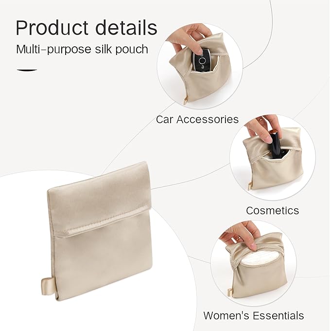 Silky Bag Insert Fit for Hermes Lindy 19/26, Silky Purse Organizer, Lightweight and Silk Touch (Fits Mini Lindy 19, Champagne/Etoupe Grey)