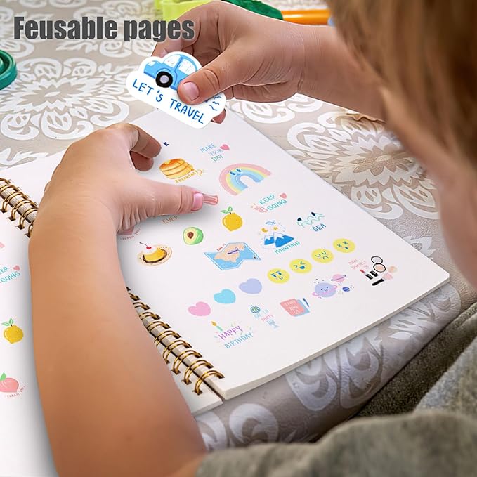 Koogel Sticker Book Collecting, 5.8 x 8 Inch, 50 Sheets with Release Paper