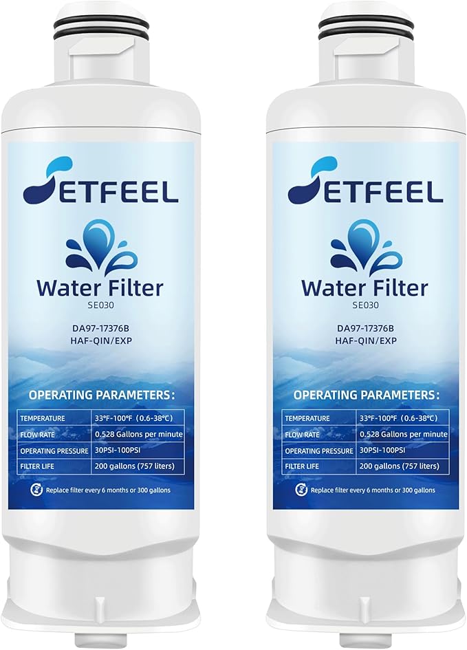 DA97-17376B Water Filter Replacement for Samsung Refrigerator Rs27t5200sr Rs22t5201sr rf28r7201sr Rf27t5201sr Rf29a9671sr Haf-qin/exp rf27t5241sr rf28t5001sr rf27t5201sg rf28r7351sr, 2 Pack