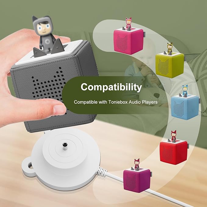 Replacment for Tonies Charger Compatible with Toniebox Audio Player Starter Set for Kids, for Tonie Box Charging Base Station Power Cord