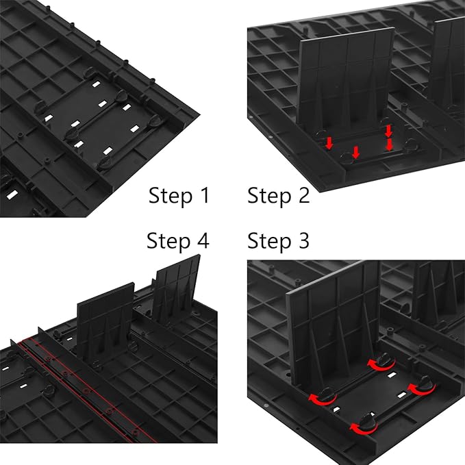 RC Truck Car Ramps for Jumping-Portable, for 1/14 1/16 1/18 1/24 1/30 & Micro Mini Remote Control Car Jumping and Flying Exercises (Black)