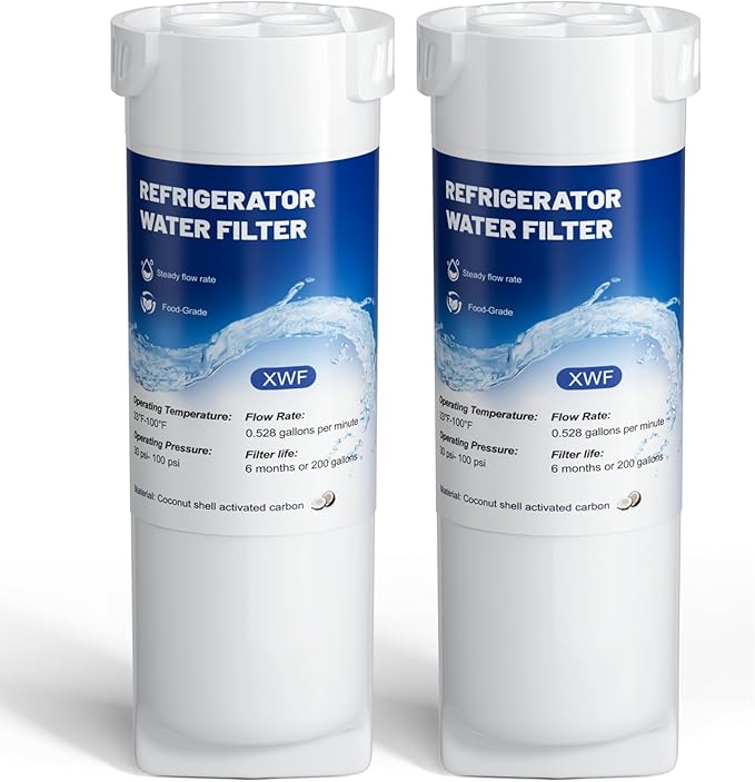 XWF Water Filter Replacement Compatible with GE XWF Water Filter,（Not XWFE), fit for WR17X30702 GBE21,Pack of 2,By YPMQY
