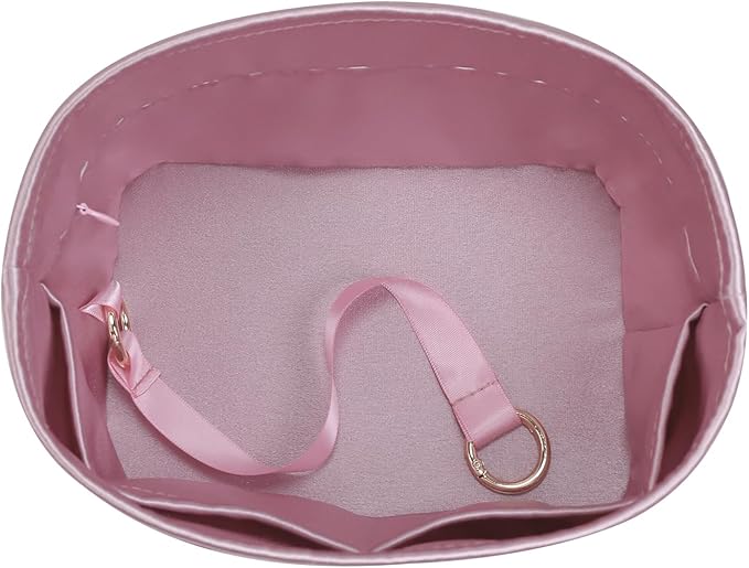 Silky Bag Insert Fit for Hermes Picotin 18/22, Silky Purse Organizer, Lightweight and Silk Touch (Fits PC22, Mauve Sylvestre)