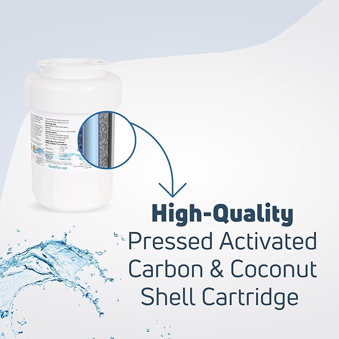 Denali Pure 3-Pack Replacement for GE GSHS6LGBBHSS Refrigerator Water Filter - Compatible with GE MWF, MWFP Fridge Water Filter Cartridge