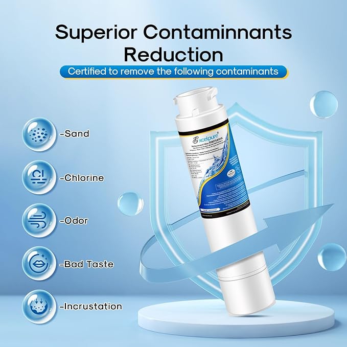 EXCELPURE RWF5800A Replacement for Frigidaire EPTWFU01, Pure Source Ultra II, EWF02, GP006, 4562222, SCWFTCTO, MR022, JO22, TH-01 Refrigerator Water Filter and Pureair Ultra 2 Air Filter, 3 Combo