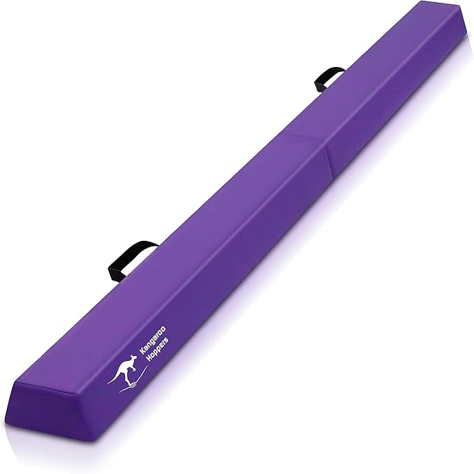 Kangaroo Hoppers Folding & Adjustable Balance Gymnastics Beam for Kids Ages 3-12, Extra Firm Floor Beam for Beginners and Professionals Home Training Equipment with Anti-Slip Foot, 8FT / 40 Inch