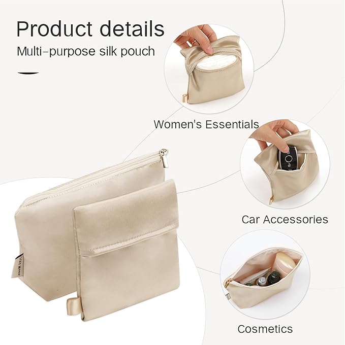 Silky Bag Insert Fit for Hermes Lindy 19/26, Silky Purse Organizer, Lightweight and Silk Touch (Fits Lindy 26, Champagne/Etoupe Grey)