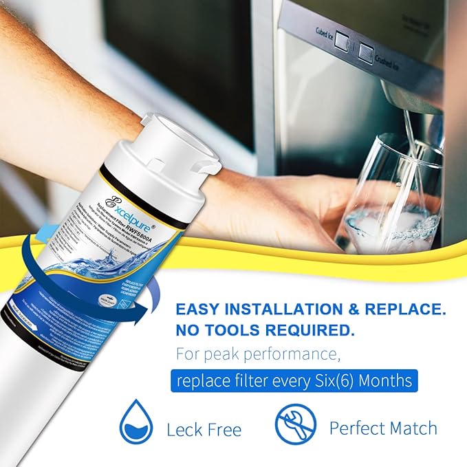 EXCELPURE RWF5800A Refrigerator Water Filter Replacement For Frigidaire EPTWFU01, EWF02, Pure Source Ultra II, 3PACK