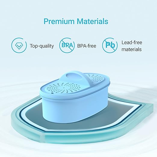 AQUA CREST PF-AL Alkaline Water Filter Replacement for Waterdrop® Pitcher Filtration System, Fits Waterdrop® PF-AL, Reduces PFOA/PFOS, Chlorine, Last Up to 100 Gallons, 3 Pack