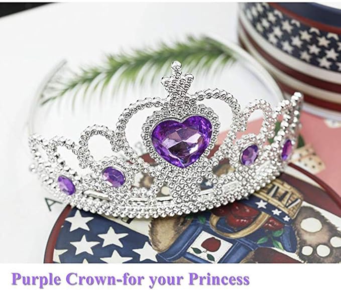10Pcs Princess Dress up Tutu Crown Accessories Tiara Ballet Tutu Skirt for Girls Costume Party Favors