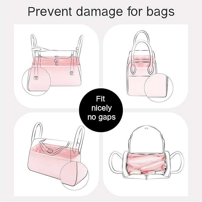 Silky Bag Insert Fit for Hermes Lindy 19/26, Silky Purse Organizer, Lightweight and Silk Touch (Fits Lindy 26, Pink)