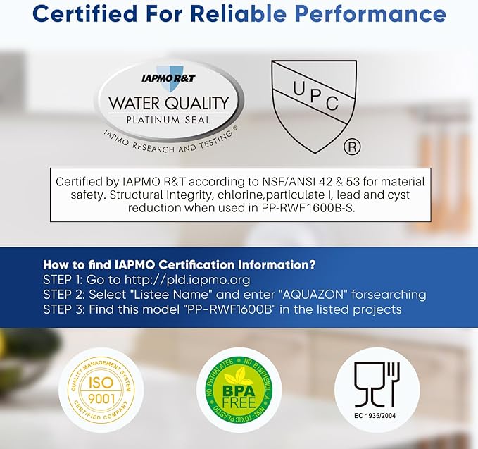 PUREPLUS UKF7003 NSF 53&42 Certified Replacement for Maytag UKF7002AXX, UKF7003AXX, Everydrop Filter 7, EDR7D1, UKF7002, UKF7001AXX, UKF6001AXX, UKF5001AXX, UKF7003T, Refrigerator Water Filter, 3PACK