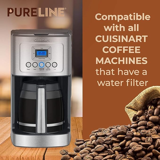 24-Pack Cuisinart Compatible Coffee Filter Replacement by Pureline - Charcoal Water Filter - for all Cuisinart Coffee Machines