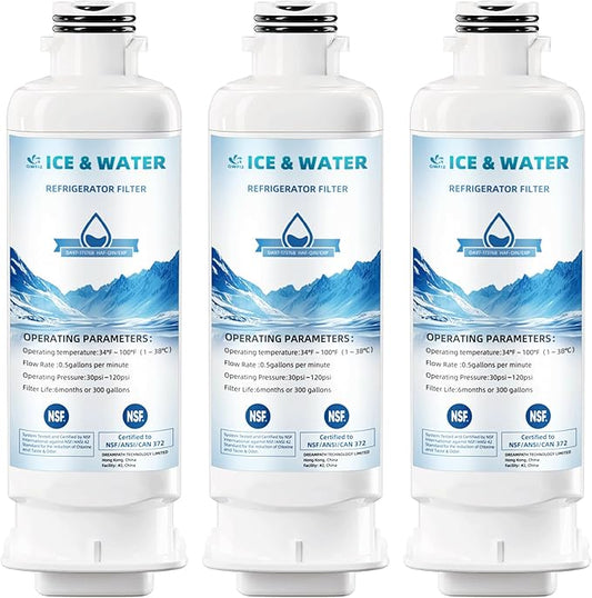 DA97-17376B Replacement For Samsung Water Filter HAF-QIN/EXP, Fit rs27t5200sr rs22t5201sr rf27t5201sr rf28r7201sr rf30bb6600qlaa rf32cg5400sr, NSF42 Certified, Bespoke Water Filter 3-Pack