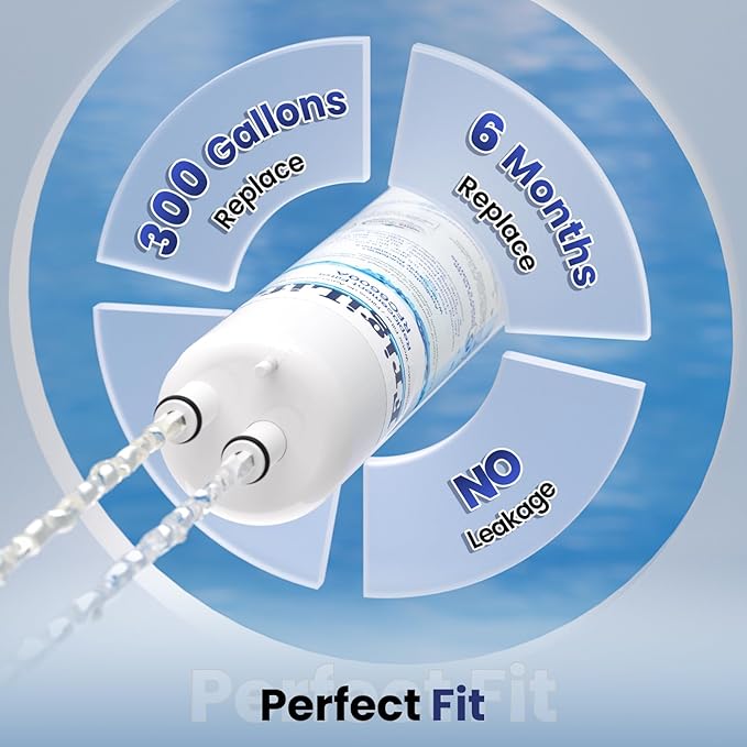 RFC6600A Refrigerator Water Filter Compatible with EDR3RXD1, Everydrop Filter 3, 4396841, 4396710, Kenmore 46-9083, 46-9030, 9030, 9083, KAD3RXD1, WHR3RXD1, 3PACK