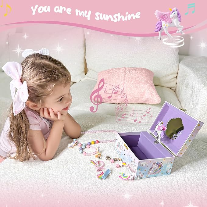 ProCase Unicorn Jewelry Box for Girls Bundle with Small Digital Camera Case Compatible with KODAK PIXPRO FZ55/FZ45/C1 Zoom/CAMKORY/Lecran
