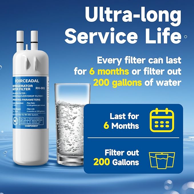 Upgraded W10295370A Water Filter Replacement Compatible with Whirlpool EDR1RXD1, Filter 1, EDR1RXD1B, WHR1RXD1, KAD1RXD1, P8RFWB2L, P4RFWB, WD-F38, 46-9081, 46-9930, 3 Pack