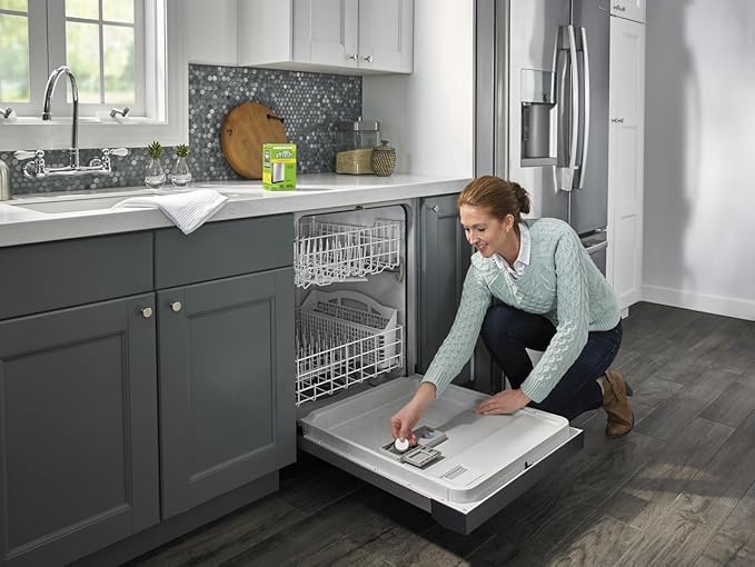 everydrop by Whirlpool Ice and Water Refrigerator Filter 4, EDR4RXD1, Single-Pack & Affresh Dishwasher Cleaner, Helps Remove Limescale and Odor-Causing Residue, 6 Tablets