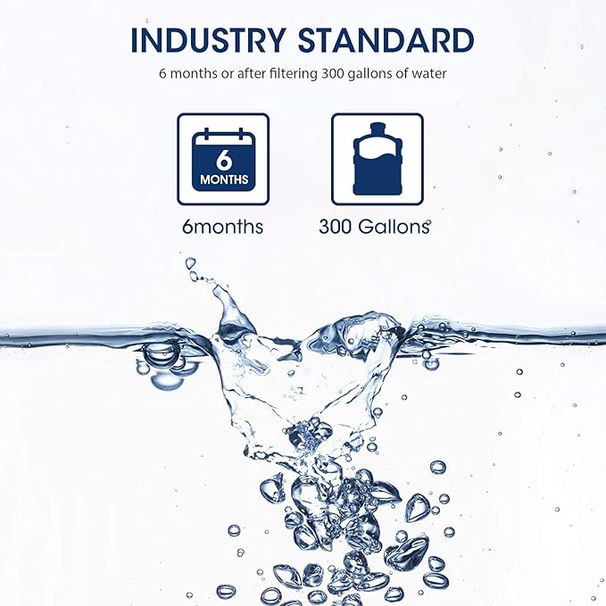 MARRIOTTO EDR1RXD1 Refrigerator Water Filter Compatible with W10295370A, WHR1RXD1, KAD1RXD1, Filter 1, W10295370, P4RFWB, P8RFWB2L, 46-9930, 46-9081 and W10311524 Air Filter (3+3)