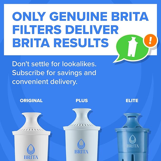 Brita Small 6 Cup Water Filter Pitcher, 1 BritaPlus Filter, Metro, Black (Package May Vary)