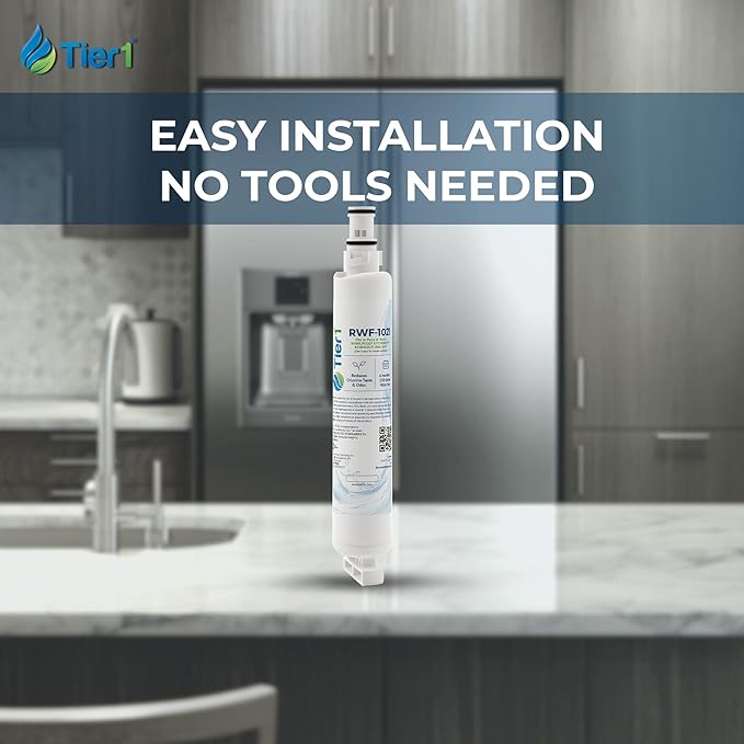 Tier1 RWF1021 4396701 Refrigerator Water Filter | Replacement for Kenmore 9915, EDR6D1, WF293, RWF2000A, 46-9915 Fridge Filter - Up to 12 Months Supply | Easy Install | Great Tasting Water (2-pk)
