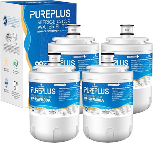 PUREPLUS UKF7003 Replacement for Maytag UKF7002AXX, UKF7003AXX, Everydrop Filter 7, EDR7D1, UKF7002, 7003AXXP, UKF7001AXX, UKF6001AXX, UKF5001AXX, UKF7003T, HDX FMM-1 Refrigerator Water Filter, 4PACK