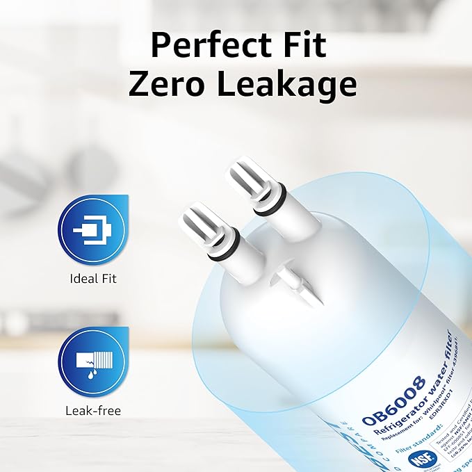 Overbest OB6008 Replacement for 4396841, Everydrop® Filter 3, EDR3RXD1, 4396710, Kenmore® 46-9083 Refrigerator Water Filter